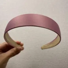 ヘアアクセサリー カチューシャ ヘアバンド ピンク 太 無地 シンプル