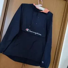 アノラックパーカー　Champion フード付きパーカー ネイビー
