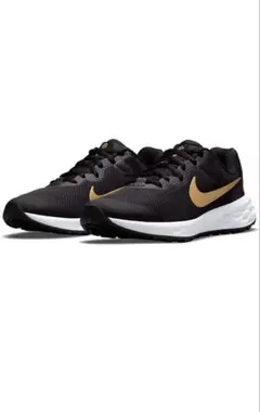Nike ランニングシューズ ブラック/ゴールド23cm