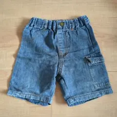 デニムショートパンツ　サイドポケット付き　80サイズ