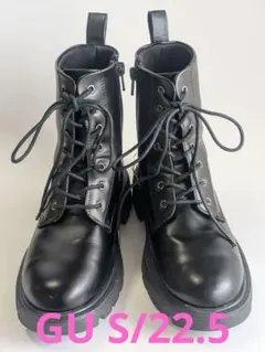 GU レースアップブーツ　ブラック　 S　22.5