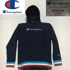 チャンピオン◆リバースウィーブ プルオーバーパーカー 裏起毛◆ネイビー Mサイズ