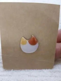 三毛猫 七宝焼 ピンバッチ