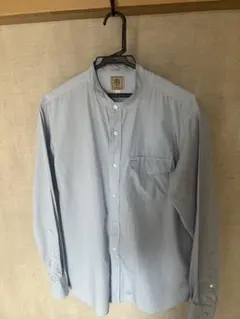 J.PRESS バンドカラー ストライプシャツ Lサイズのサムネイル