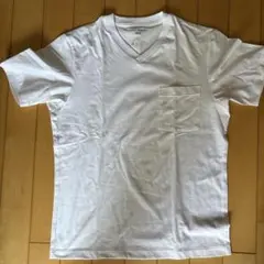 ユニクロ VネックTシャツ M ホワイト