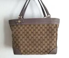 グッチ トートバッグ gg柄 グレージュ シェリーライン