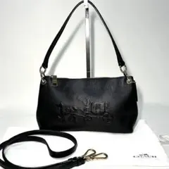 未使用級✨COACH コーチ チャーリー 2WAY ショルダーバッグ ブラック