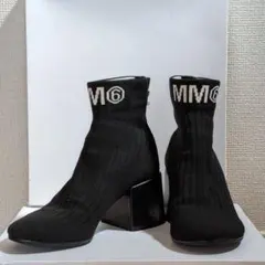MM6 Maison Margiela ソックスブーツ ヒールブーツ 黒 37のサムネイル