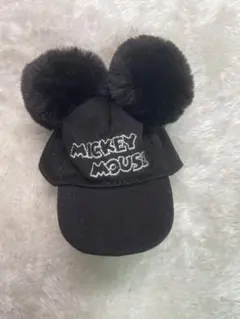 ミッキーポンポンキャップ（ブラック） キーチェーン