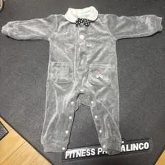 【motherways】マザウェイズ　グレーボウタイ付き　ロンパース