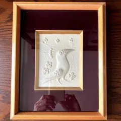 彫金画　岡部昭　工芸品　額縁 彫金画 岡部昭 工芸品 額縁 - メルカリ