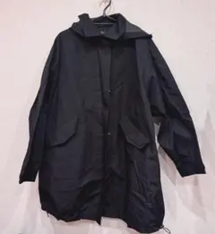 【美品】ユニクロ　M 黒　ブラック　ブロックテック　リラックス ハーフコート