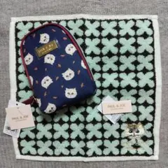 新品 ポール&ジョー ヌネット 猫 ポーチ & ハンドタオル