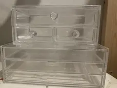 【2点セット】無印良品 アクリルケース3段 ＆ ニトリ 小物入れルーセント