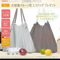 新品 未開封 オルビス 大容量バルーン型エコバッグ ブラウン 折りたたみ バッグのサムネイル