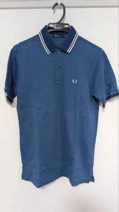 FRED PERRY ポロシャツ 半袖 メンズ ブルー ボーダー - メルカリ