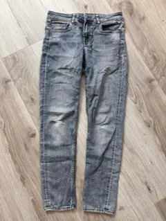 H&M DIVIDED グレー デニム ジーンズ 6P ウエスト72 プティートのサムネイル