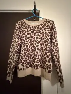 ヒョウ柄ニットセーター Fサイズ