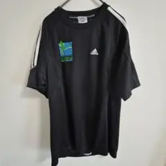 アディダス Ｔシャツ クルーネック 半袖 プリント M 黒 ポリエステル 走る