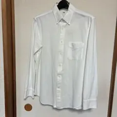 ホワイト長袖シャツ Mサイズ スリムフィット