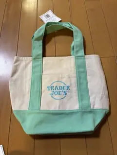 トレーダージョーズ　キャンバス　ミニ　トート　　グリーン