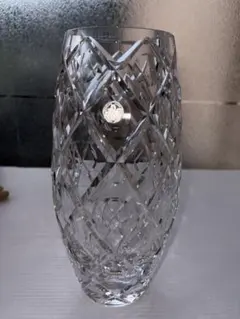 レトロ　HOYAクリスタルガラス 花瓶 フラワーベース