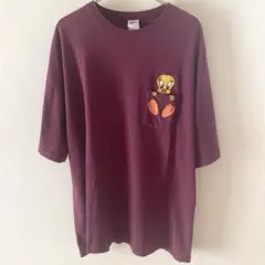90s LOONEY TUNES トゥイーティー 刺繍 ポケットTシャツ XXLのサムネイル