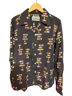 ワコマリア 長袖シャツ ダイヤモンド柄　50sシャツ　アロハ柄　レーヨンシャツ