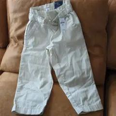 新品未使用)GAP KIDS 110cmウエストリボン付きパンツ！定価3990円