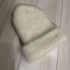 [い23]ニット帽子　白