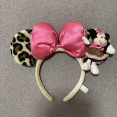 ディズニーカチューシャ　ミニー　ヒョウ柄