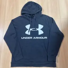 アンダーアーマー ブラック フードパーカー ビッグロゴフーディー