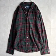 Ralph Lauren BLAKE チェックシャツ 緑赤 M 綿100