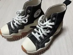 韓国限定コンバースConverse ハイカットスニーカー 黒/白美品