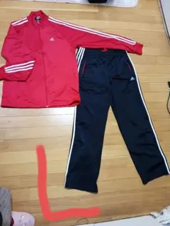 adidas ジャージ 上下セット 赤/黒