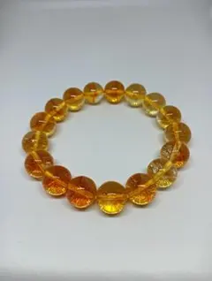 164天然石シトリン　12mm 　パワーストーンブレスレット