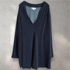 美品✨CHARTER CLUB ブラック ドット柄 長袖シャツ 3X 大きめ