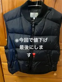 【希少品】ARMANI JEANS 90s無地 ジップアップ ダウンベスト（黒）