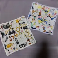 FEILER タオルハンカチ メゾンドシャルロット他2枚セット used