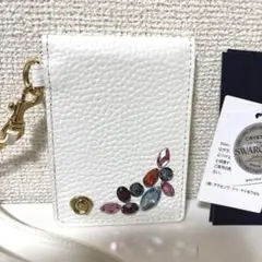 A.D.M.J. 二つ折り財布 クリスタル装飾 ホワイト - メルカリ