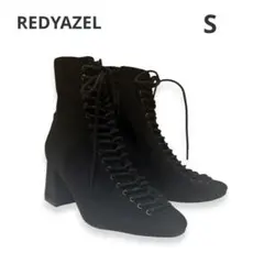 未使用REDYAZEL レディアゼル レースアップショートブーツS ヒール6cm