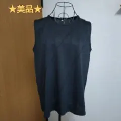 CLOSSHI 黒ノースリーブカットソー　M