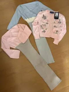 新品未使用まとめ売り　ヌードロジー　コレクティフ　ニットワンピース　カーディガン