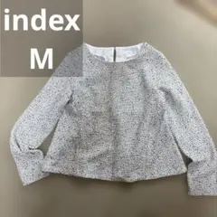 index ツイード調 長袖プルオーバー ホワイト系 M 式服可のサムネイル