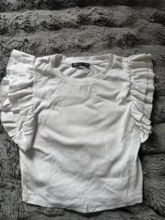 ZARA ザラ　Tシャツ　キャミソール　フリル袖　ホワイト　Mサイズのサムネイル