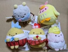 すみっコぐらし　てのりぬいぐるみ5点　/ みにっコほいくえん