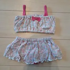花柄リボン付きセパレート水着