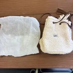 M*様 Lee クリーム色 ボア巾着バッグ