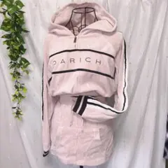 ♡ Darich ラインベロアショートフーディー　PINKのサムネイル