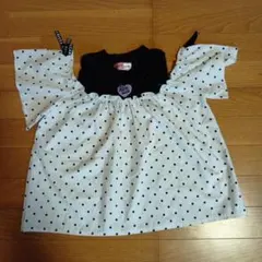 ●ricca ricca ●ドット柄 ●半袖ブラウス ●140